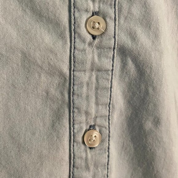 Aéropostale Light Wash Jean Button Down Long Sleeve ~ Size Large - Picture 6 of 6